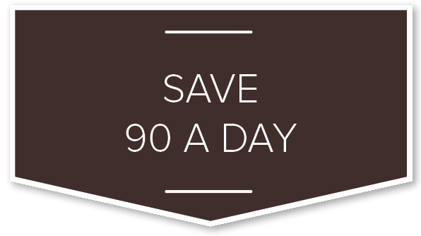 Save 90 A Day Callout